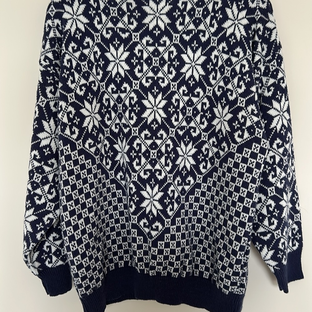 American Pride Vintage Snowflake Fair Isle Sweater - Size 20W - Made‎ in USA - Picture 5 of 5